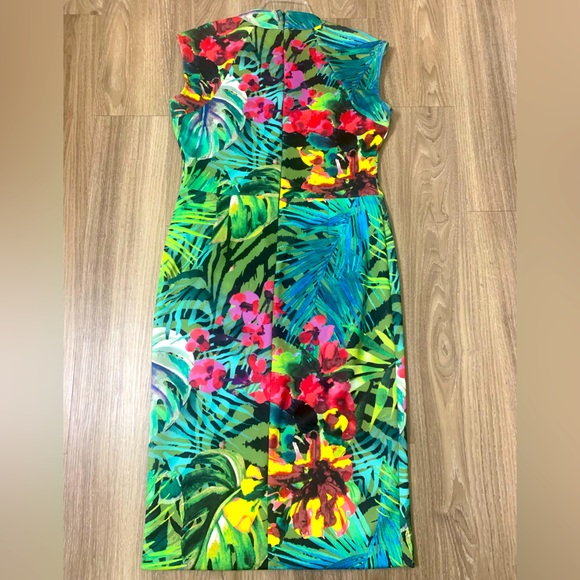 ECI New York Tropical Floral Animal Print Dress - Picture 4 of 6